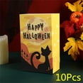 thumbnail image 1 of 10pcs New Party Supplies Pumpkin Ghost Snack Food Packing Gift Box Party Decoration Folding Trick or Treat Halloween Candy Box Cookie Bag 10PCS B, 1 of 8