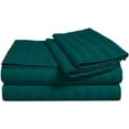 thumbnail image 3 of Split Top Queen Adjustable Flex Top Queen Size 100% Egyptian Cotton, Stripe Teal, 800 Thread Count, 15 inch Deep Pocket, 28" Split Top Sheets Bed 4 Piece Sheet Set, 3 of 7