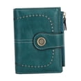 thumbnail image 2 of Titular de la tarjeta de la cartera de las mujeres, bloqueo de múltiples ranuras para ir de compras Azul eléctrico, 2 of 8