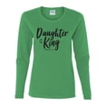 thumbnail image 2 of Wild Bobby Daughter Of The King 2 Corinthians 6:18 Inspirational/Christian Women Graphic Long Sleeve Tee, Kelly, Medium, 2 of 5
