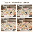 thumbnail image 7 of ODIKA 3'x5' Multicolor Geometric Abstract Artistic Washable Throw Rug Inspired by Vintage Moroccan Aesthetics Stain Resistant, Low Profile, Non-Slip for Entryway, Kitchen, Mudroom, 7 of 7