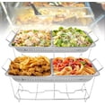 thumbnail image 5 of Chafing Wire Buffet Rack Stand Chrome Frame For Full Size Serving Pans, Full Size Chafing Dish Stand, Food Warmer For Catering, Events, Weddings, Parties, Birthdays (12), 5 of 5