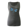 thumbnail image 4 of HAPIMO Women's Summer Tank Tops Casual Loose Fit Camis Vest Dragonfly Print Tops Sleeveless Shirts for Girls Scoop Neck Blouse Daily Basic Camisole Rollbacks Gray S, 4 of 6