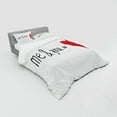 thumbnail image 2 of Ambesonne Love Bedding Set 4 Pcs, Words Affection Romance, Queen, Red Black White, 2 of 2