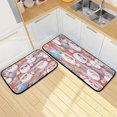 thumbnail image 7 of 2-Piece Kitchen Rugs Set Non-Slip Mats Carpet Floor for Kitchen, Bathroom (19.7"x27.6" & 19.7"x47.2") Cartoon-style Santa Claus, 7 of 7