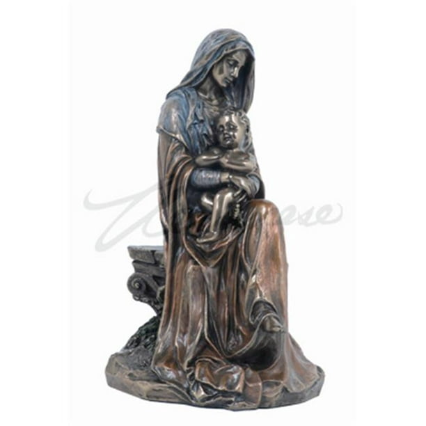 WU74728A4 Mère Marie Tenant Bébé Jesus Endormi