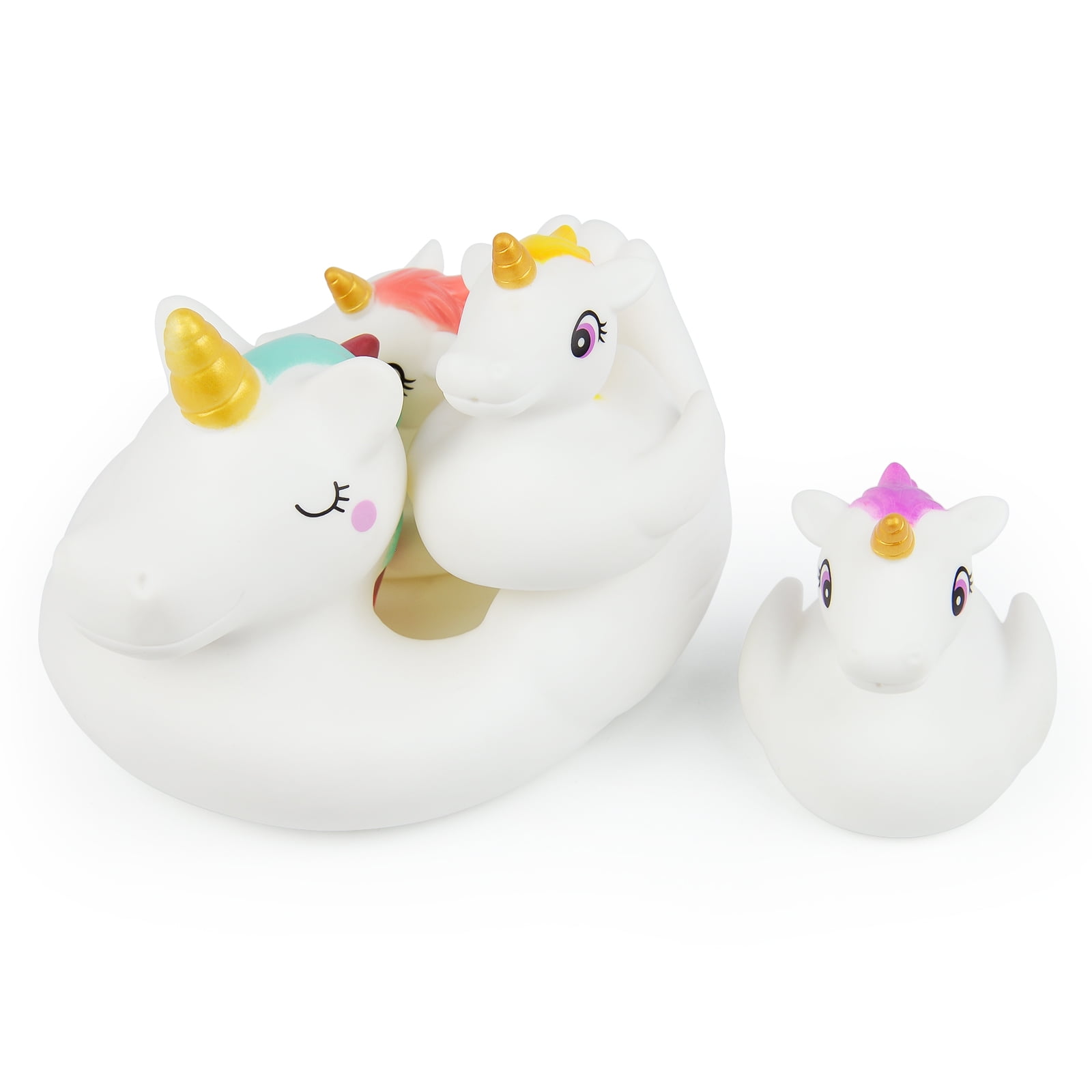 Timy 4 Pcs Bath Toy Toddlers Unicorn Floating Water Spray Toys for Boys & Girls Shower Time, Pool Party Toy