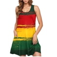 thumbnail image 2 of Vestido Casual de las Mujeres sin Mangas en Gradiente Cuello de Tripulación, Vestido Ligero de Primavera Y Verano de Poliéster, 2 of 8