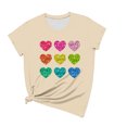 thumbnail image 4 of Otvok Womens Valentine'S Day Printed Short Sleeve Tops Plus Size Round Neck Shirt, 4 of 6