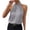 Gray, variant on AherBiu Satin Tank Tops for Women Sleeveless Dressy Casual Blouse Cutout High Neck Summer Work Shirts