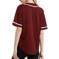 thumbnail image 3 of Ma Croix Women's Baseball Button Down Hip Hop Jersey, 3 of 6