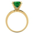 thumbnail image 4 of Clara Pucci 14K Yellow Gold 3ct Emerald Solitaire Ring for Women, 4 of 8
