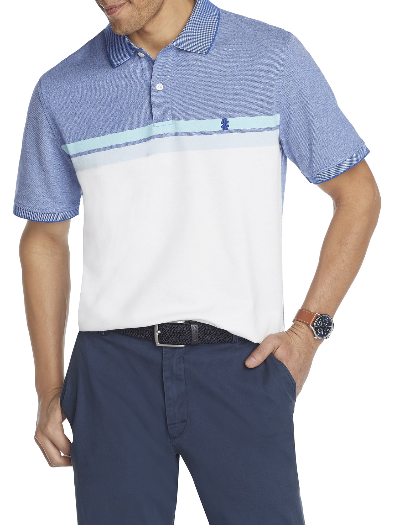 IZOD Men's Short Sleeve Advantage Chest Stripe Polo - Walmart.com