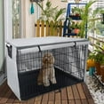 thumbnail image 3 of 210D Portable Foldable Pet Tent Kennel Fence Puppy Shelter Easy To Use Outdoor Easy Operation Large Dog Cages Cat Fences Gray 63.5 * 48Cm, 3 of 8