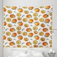 thumbnail image 1 of Tangerine Tapestry, Pattern of Halved and Whole Oranges and Sketch Lines, Fabric Wall Hanging Decor for Bedroom Living Room Dorm, 5 Sizes, Grey Dark Orange, by Ambesonne, 1 of 1