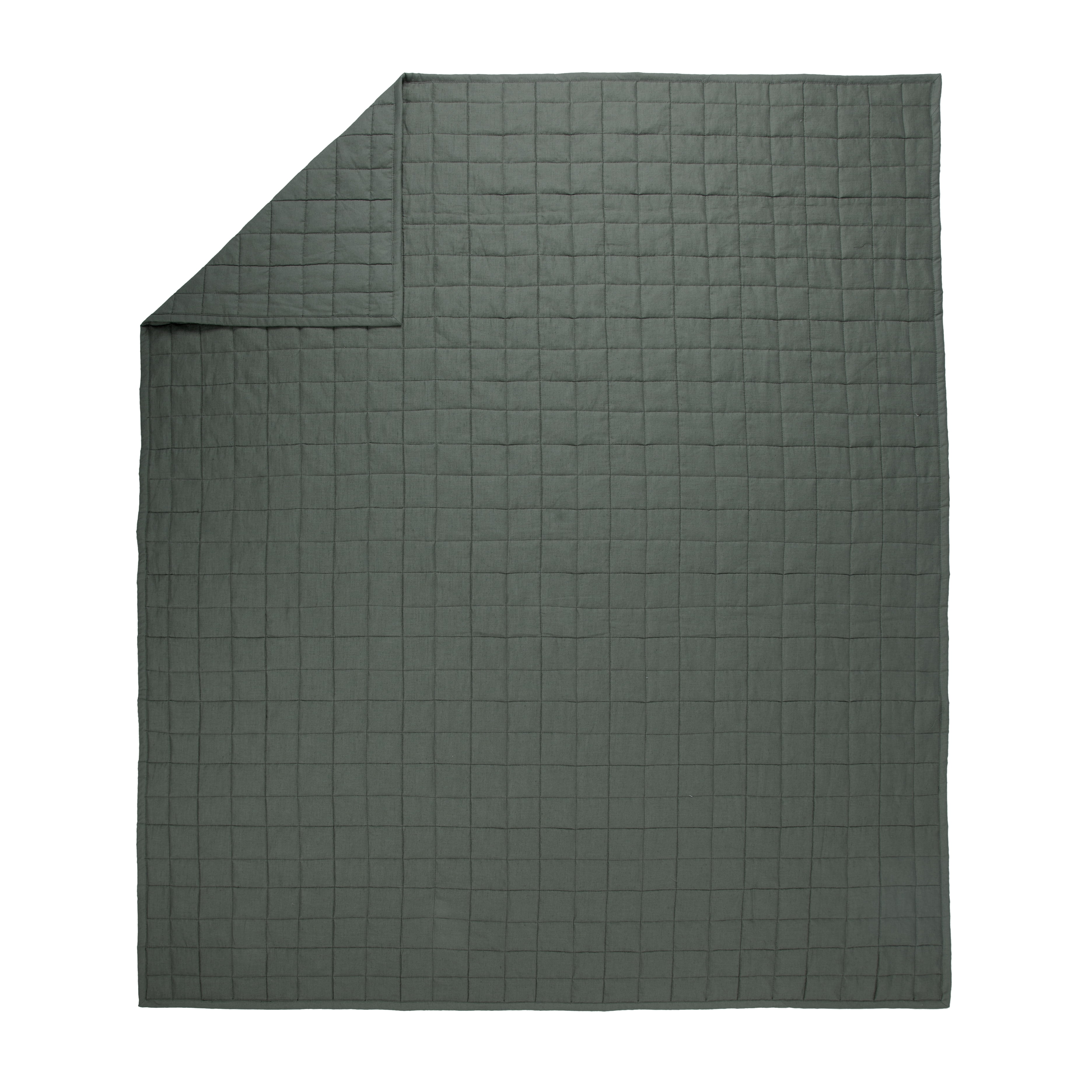 Allswell Cotton Linen Blend Quilt Set, Flagstone, King/California King