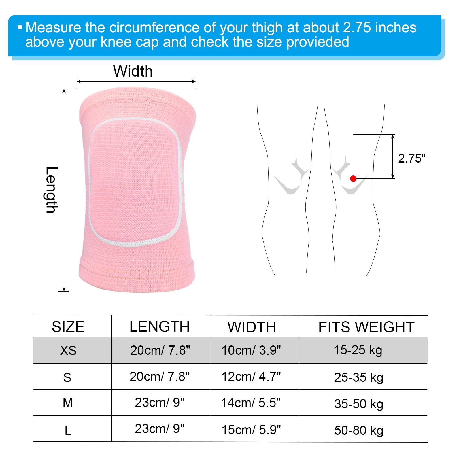 Uxcell XS Protective Knee Pads Volleyball Knee Pads Sponge Knee Pads Brace, Pink 3 Pairs