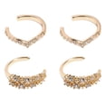thumbnail image 4 of Miangastore 2 Pair Diamond No Piercing Earrings All-match Ear Clips Simple Women Jewelry, 4 of 8