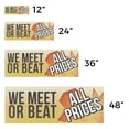 thumbnail image 3 of We Meet or Beat All Prices Vinyl Decal 24 Inch x 9 Inch Weatherproof Heavy-Duty Adhesive Backing | Customer Guarantees, Retail Promotions, Bold Messaging | Made in USA, 3 of 6