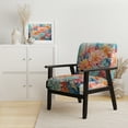thumbnail image 2 of Designart "Coral Blue Abstract Still Lifes" Upholstered Abstract Accent Chair and Modern & Contemporary Arm Chair - Multiple Color & Pattern, 2 of 7