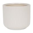 thumbnail image 1 of Maceta grande redonda de cerámica blanca Currula de Planter Cheung, 1 of 4