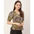 thumbnail image 3 of Moomaya Printed Tops For Women, Short Sleeve Casual Summer Top Shirt, 3 of 9