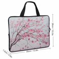 thumbnail image 2 of Werpe Pink Flowers Laptop Sleeve Carrying Bag Protective Handle Case Diving Fabric 13inch, 2 of 5