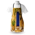 thumbnail image 3 of Yellow and Blue Apron Traditional Greek House Door with Flowers and Tree Mediterranean Scenery, Unisex Kitchen Bib Apron with Adjustable Neck for Cooking Baking Gardening, Multicolor, by Ambesonne, 3 of 3
