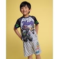 thumbnail image 2 of Monster Jam Little Boys' Athletic 2-Piece Baseball Jersey and Shorts Set Grey Monster Jam, 2 of 7