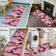 thumbnail image 5 of 2'x6' Rug Runners for Hallways Kitchen, Pink Brown Ombre Non Slip Entryway Beside Floor Carpet Runner, Geometric Modern Abstract Art Washable Laundry Room Bedroom Throw Rugs Mat for Family Pet, 5 of 8