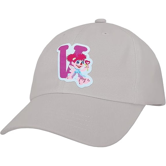 Sesame Street Elmo & Abby Kids Toddler Cap with Initial, Toddler Boys Hat, Youth Girl Baseball Cap, Cute Toddler Baseball Cap