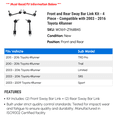 thumbnail image 2 of Front and Rear Sway Bar Link Kit - 4 Piece - Compatible with 2003 - 2016 Toyota 4Runner 2004 2005 2006 2007 2008 2009 2010 2011 2012 2013 2014 2015, 2 of 2