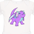 thumbnail image 4 of Inktastic Cute Baby Purple Dragon Boys or Girls Long Sleeve Baby Bodysuit, 4 of 5