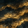 thumbnail image 6 of Acheng Round Tablecloth - The Dazzling Stars and Dreamy Night Sky - Multiple Sizes - Machine Washable 42-46, 6 of 8