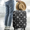 thumbnail image 2 of Black Gothic Moon Star Face Pattern Luggage Cover Fashion Suitcase Cover Baggage Covers Fit 25-28 Inch Luggage (Go Travel), 2 of 5