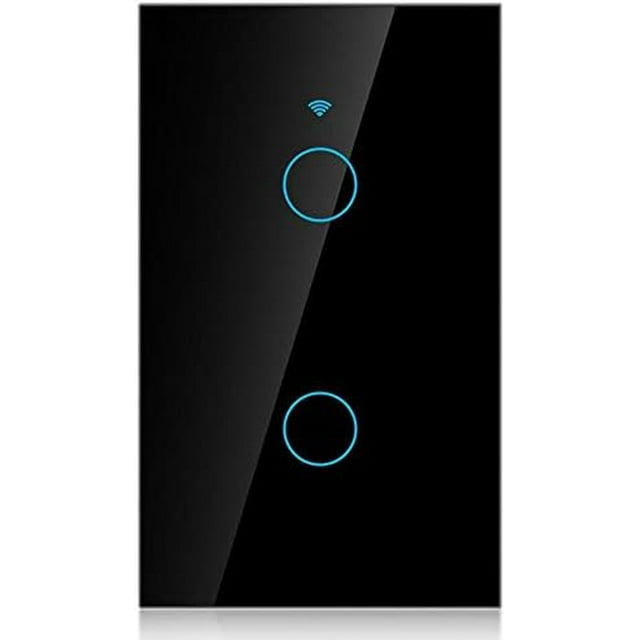 Switch Remote Switch with Highly Sensitive Touch Keys, Suitable for SIRI Voice Control, 2-Way AC(Black)