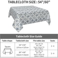 thumbnail image 2 of Square Tablecloth 60 x 60 Inch, Farmhouse Blue Gray Rustic Square Tablecloths Water and Stain Resistant Tablecloth Outdoor Tablecloth for Party, Wedding, Cocktail, Banquet, Festival, 2 of 8