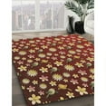 thumbnail image 3 of Ahgly Company Machine Washable Indoor Square Transitional Bronze Brown Area Rugs, 4' Square, 3 of 7