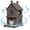 Gray, variant on PLAYRANK 2-Tier All Weather Plastic Cat House with 4 Round Doors, Elevated Waterproof Double Layer Pet Cottage, Indoor Outdoor Weather Resistant Shelter for Multiple Cats,Blue/Gray.