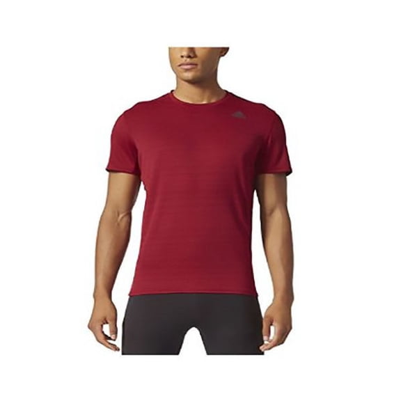 adidas Climalite Energy Running Nova Short Sleeve Tee T-Shirt, Burgundy, 2XL NEW