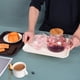 thumbnail image 3 of Kearding Bandejas plásticas de comida rápida fáciles de limpiar amplia gama de usos bandeja de comedor rectangular bandeja de comedor para Herramientas y accesorios para hornear Café S, 3 of 6
