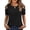 Black, variant on Staron Cold Shoulder Tops for Women Casual Summer Blouse Round Neck Short Sleeve Loose Fit Fashion Tunic Tshirt, Red S