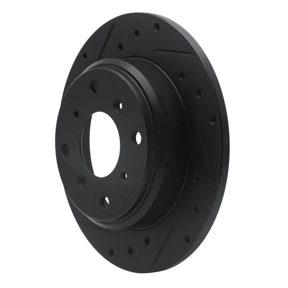Dynamic Friction Company 633-58002L DFC Brake Rotor - Drilled And Slotted - Black