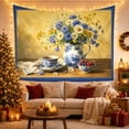 thumbnail image 3 of Classic Still Life Ceramic Pitcher with Daisies and Cornflowers, Serene Vintage Style for Art Lovers, Rustic Cottage Wall Art, Housewarming Gift Tapestry Wall Hanging for Living Room and Kitchen, 3 of 7