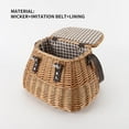 thumbnail image 2 of Wicker Picnic Basket, Fishing Creel Basket, Carrying Gift Basket with Lid and Shoulder Strap, 2 of 7
