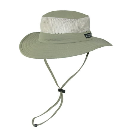 Dorfman Pacific Wide Brim Sun Supplex Hat with Mesh Sides