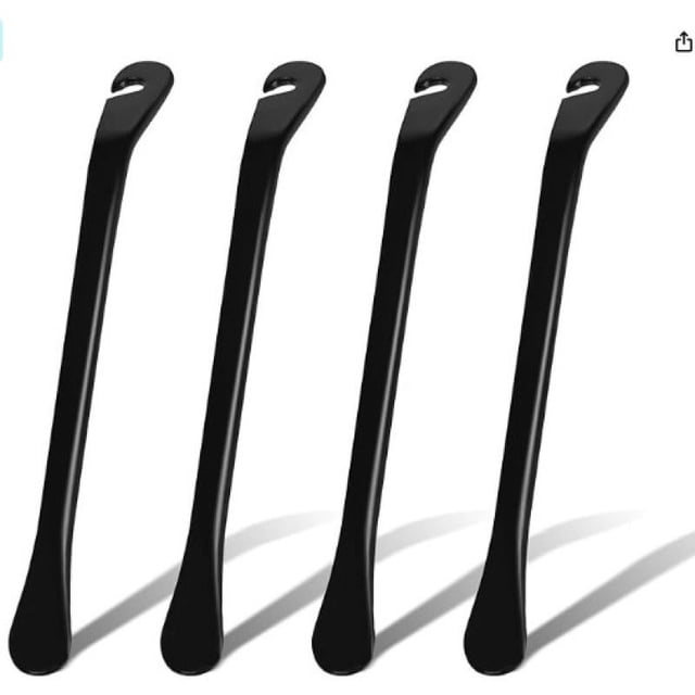 Paquete de 4 palancas para neumáticos de bicicleta, cuchara para neumáticos, herramienta de cambio de hierro para reparación de tubos de bicicleta, palanca portátil para neumáticos de bicicl