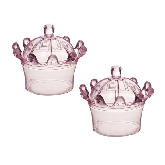COSMOBETTY Candy Box Plastic for Christmas Party Guest Dessert Presentation 2Pcs 1.9x2.8x3.1in