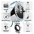 thumbnail image 4 of Altavoz para motocicleta M300 de 4 pulgadas, impermeable, ATV, Bluetooth, audio FM con amplificador de clase D incorporado de 300 W, cromado Jadeshay A, 4 of 8
