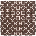 thumbnail image 2 of SAFAVIEH Cambridge Joyce Geometric Shapes Wool Area Rug, Dark Brown/Ivory, 8' x 8' Square, 2 of 7
